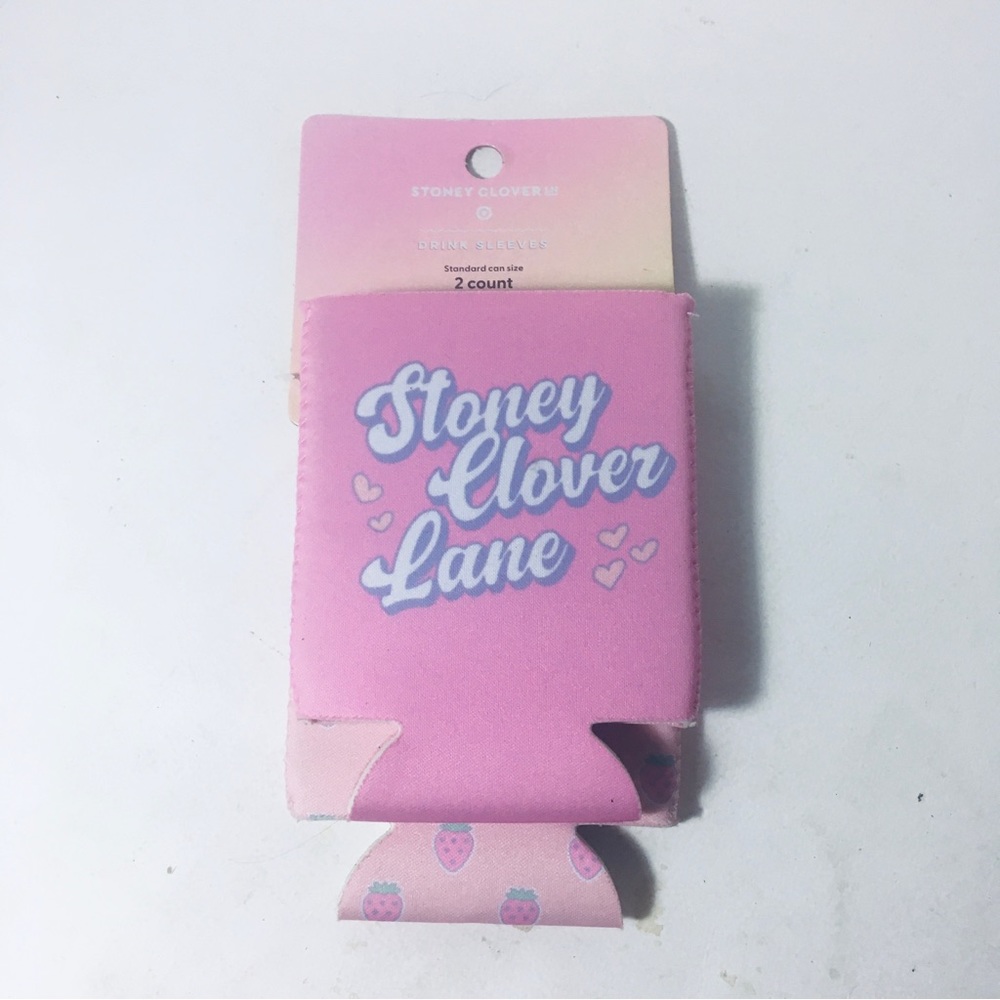 Stoney Clover Lane Standard Can Drink Sleeves Coozies Signature Logo Strawberry